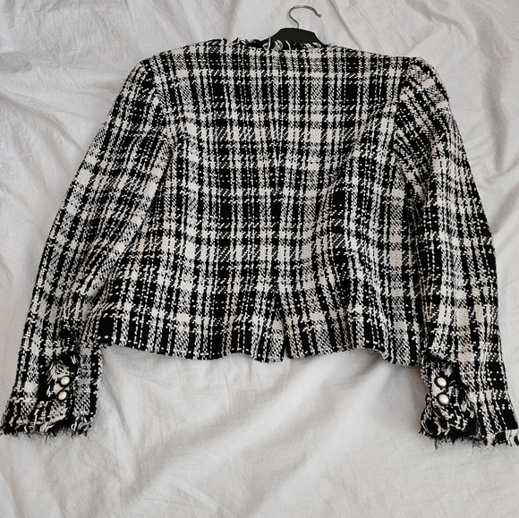 Zara Tweed Textured Weave Blazer - Picture 3 of 3